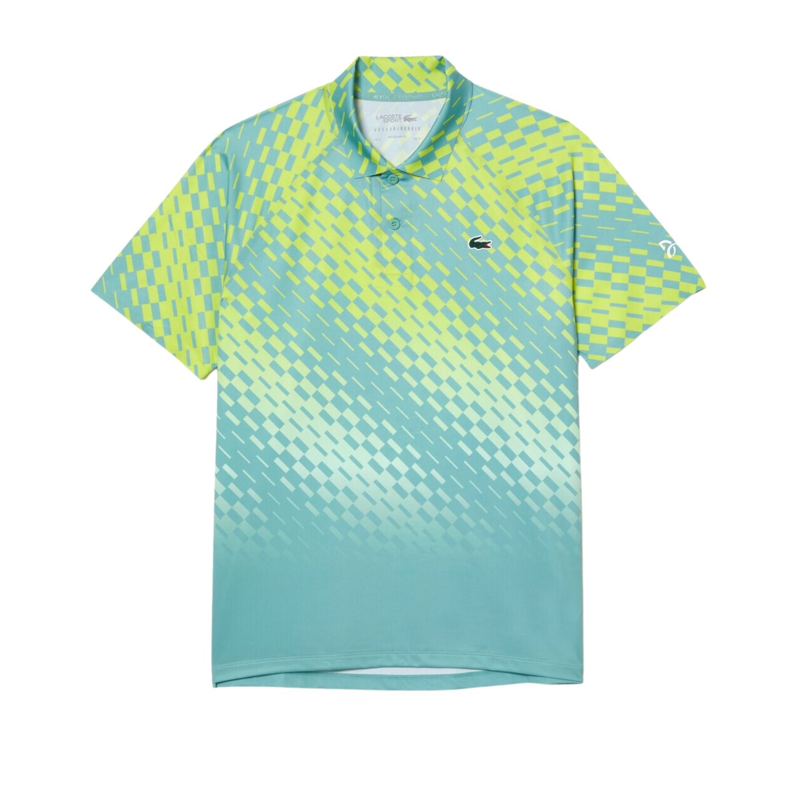 Lacoste Tennis X Novak Djokovic Player Version Polo Shirt Green/Yellow ...